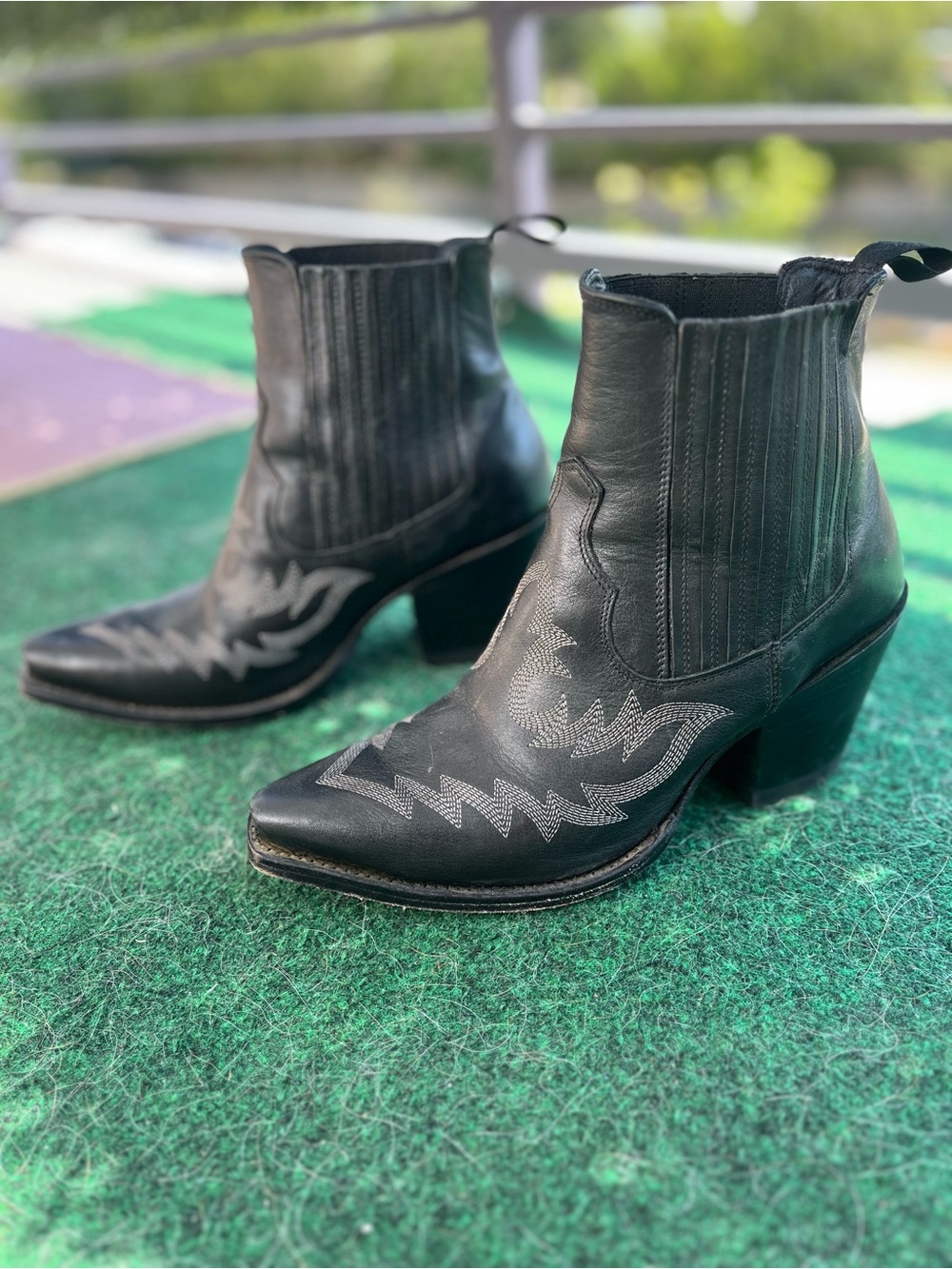 Tecovas Women's Black Embroidered Western Ankle Boots